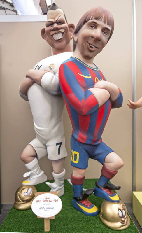Cristiano y Messi, juntos en las Fallas.