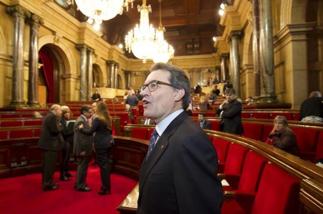 Artur Mas, en el Parlamento cataln.