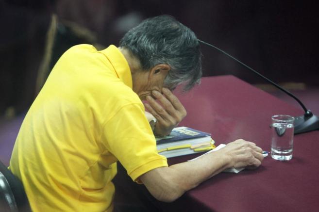 Fujimori en la audiencia del juicio oral por la financiacin ilegal...