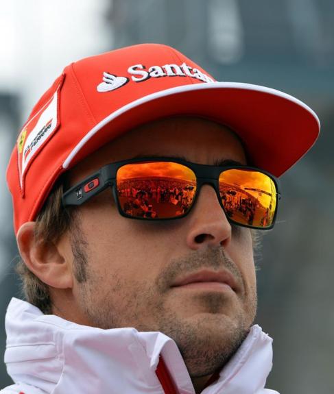 Fernando Alonso, antes de la carrera.
