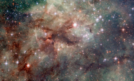 La Nebulosa de la Tarntula, en la imagen del telecopio...
