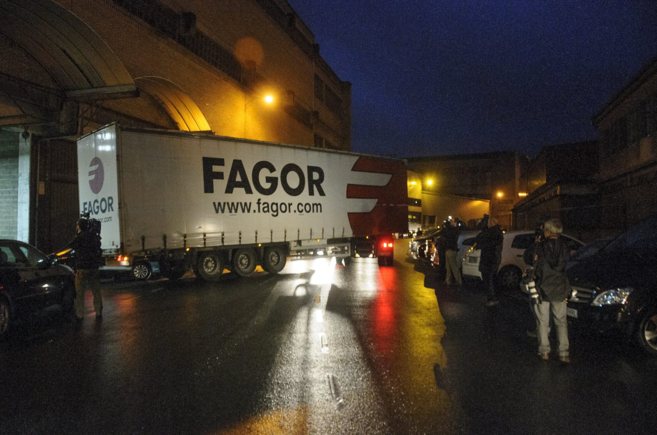 Un camión de Fagor en la filial vizcaína del grupo, Edesa
