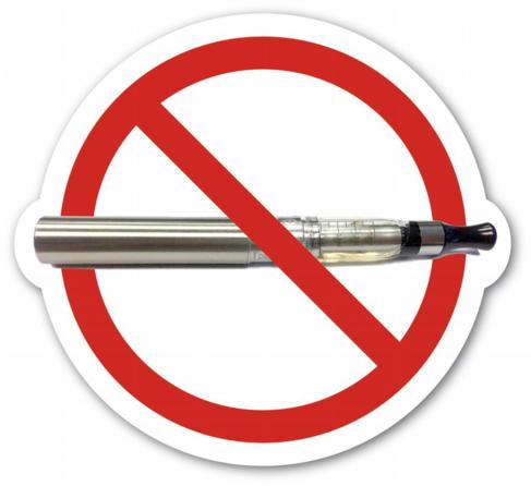 Una seal de prohibicin sobre un cigarrillo electrnico