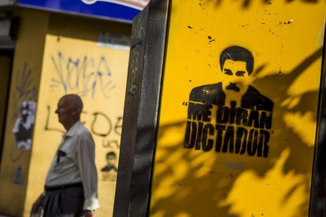 Gratiti contra Nicols Maduro en el sector del Chacao, en Caracas.