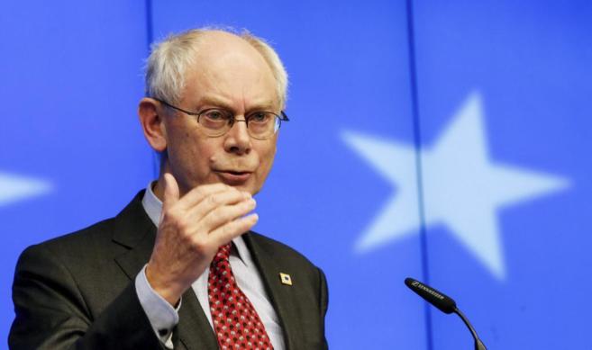 Van Rompuy, hoy tras la Cumbre de los jefes de Estado y de Gobierno de...