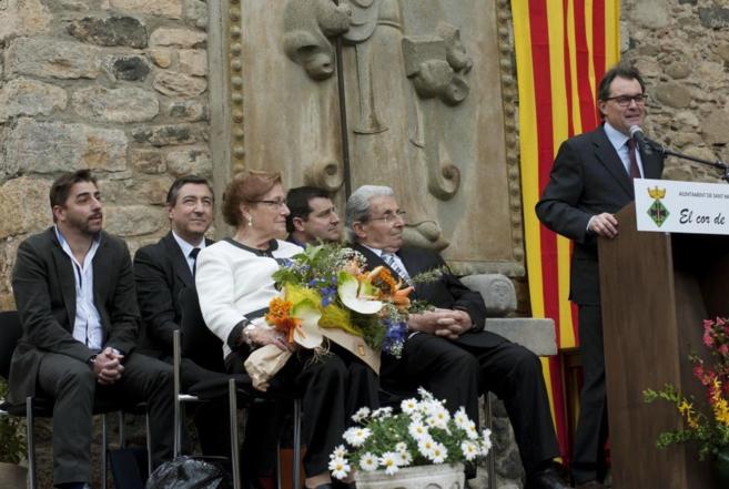 El presidente de la Generalitat, Artur Mas, en el homenaje a los...