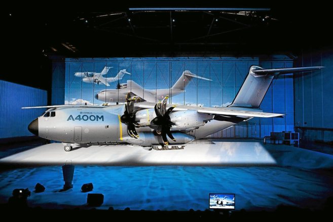Imagen del avin militar A400M, que se ensambla en la sede de Airbus...