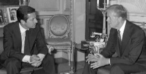 Adolfo Surez con Jimmy Carter en 1980.