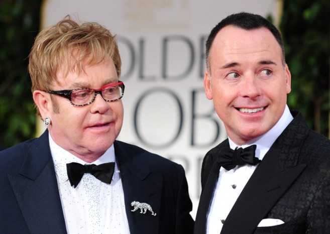 Elton John y David Furnish, en una foto de archivo.