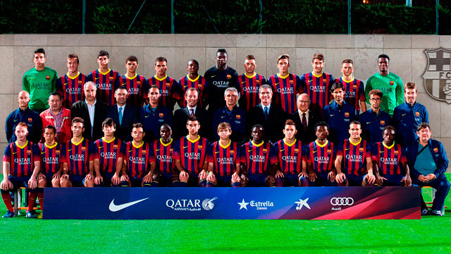 Pantilla del equipo Juvenil A del Barcelona de la temporada 2013-2014.