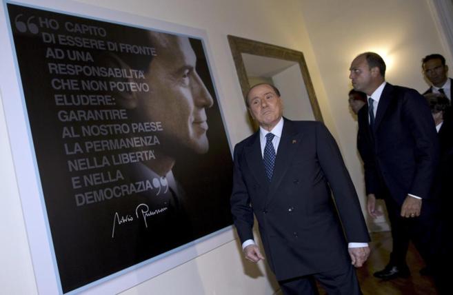 Berlusconi durante un acto de su partido poltico el pasado mes de...