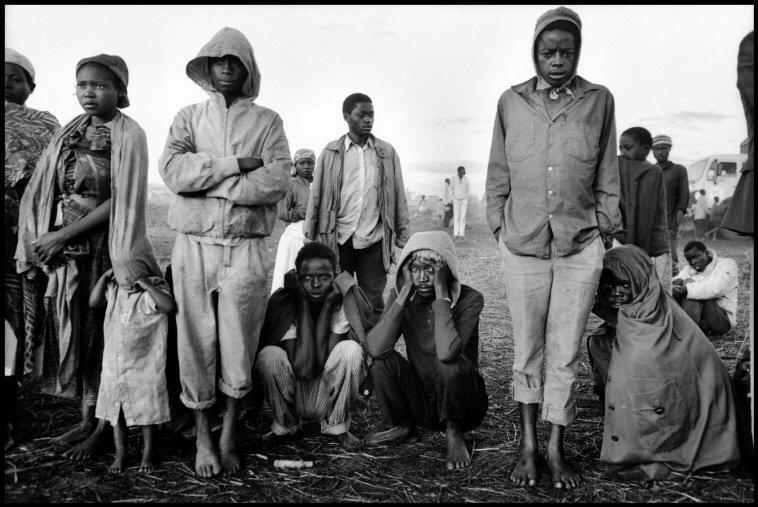 Refugiados ruandeses en la regin de Ngara.