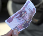 Un billete falso con la imagen de Al Sisi.