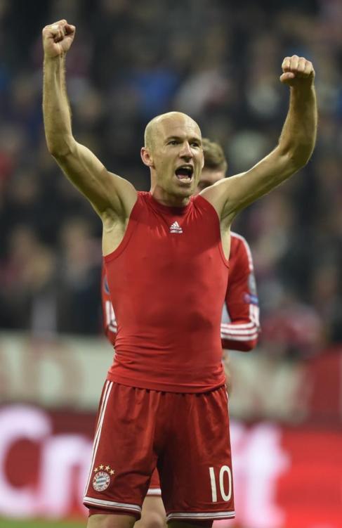 Robben celebra el pase a semifinales.