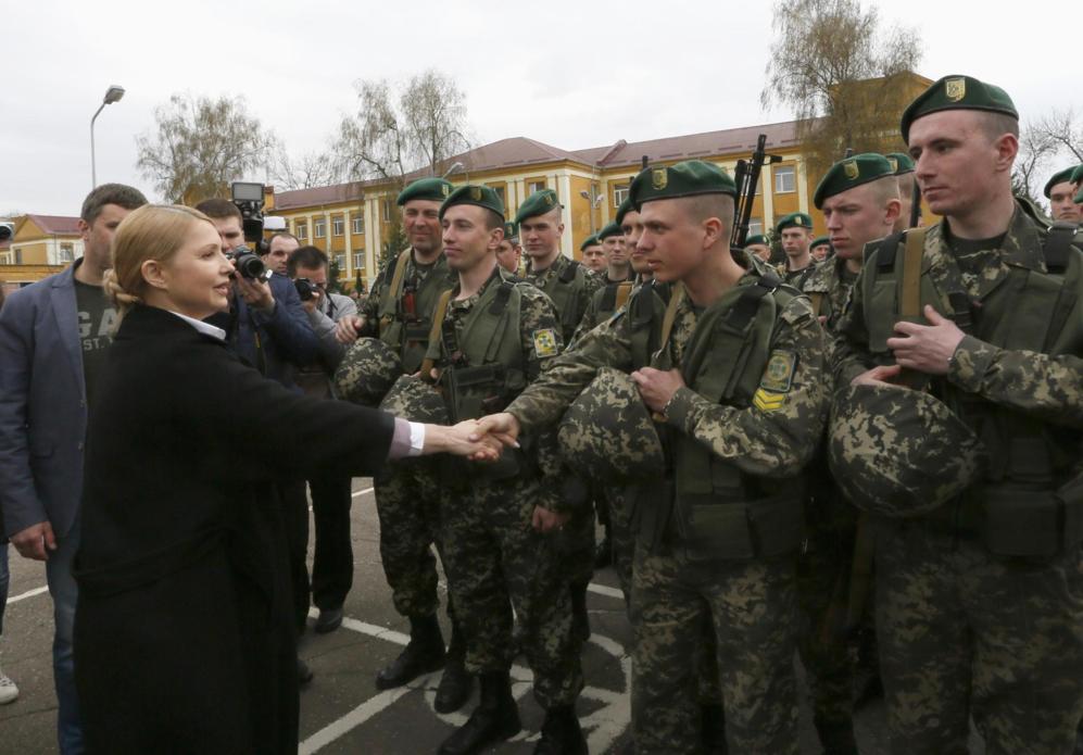 9 de Abril de 2014. La candidata presidencial Yulia Timoshenko...