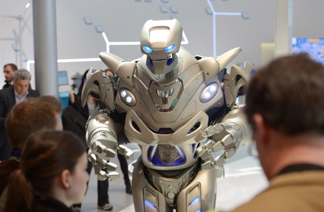 Titan, un robot diseñado por Siemens, fue una de las atracciones de...