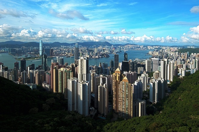 Rascacielos de Hong Kong.