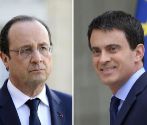 Imagen de Francois Hollande (izda.) y Manuel Valls (dcha.)