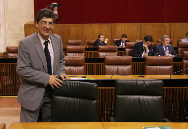 El vicepresidente de la Junta, Diego Valderas (IU), en el Parlamento.