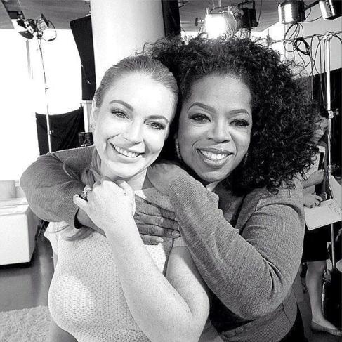 La actriz en una entrevista con Oprah Winfrey, que comparti la foto...