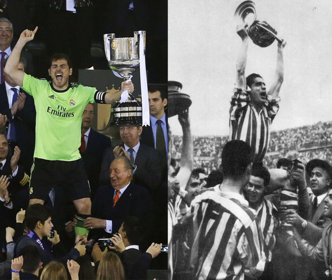 A la izquierda, Casillas con el Rey; a la derecha Ganza, con Daucik.