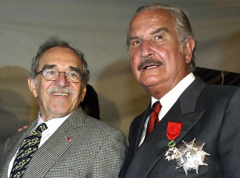 Garca Mrquez junto al escritor Carlos Fuentes