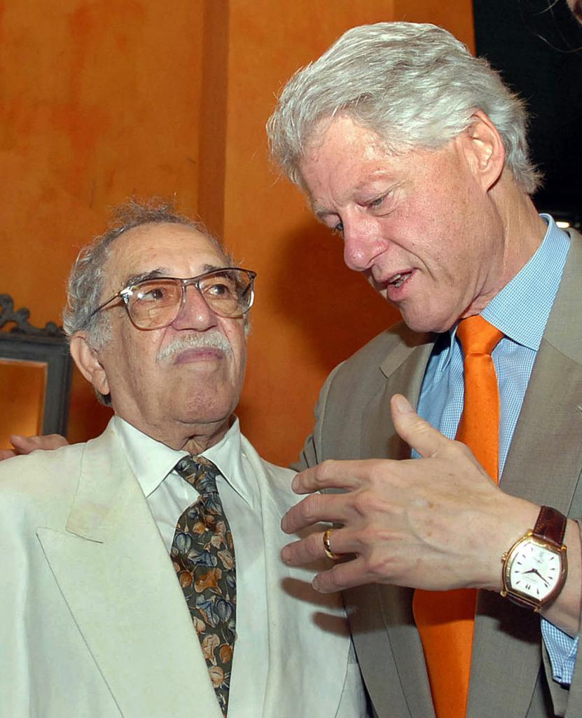 Gabriel Garca Mrquez junto a Bill Clinton