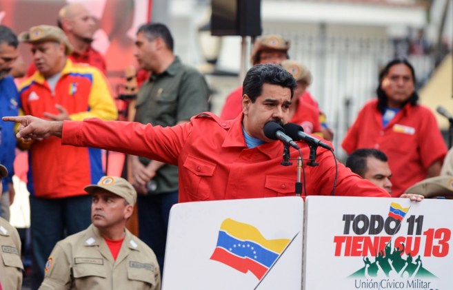 El presidente venezolano, Nicols Maduro, durante un discurso en...