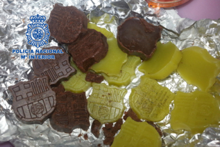 Imagen facilitada por la Polica Nacional de los dulces adulterados.