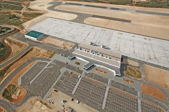 Vista area de las instalaciones del aeropuerto de Castelln.