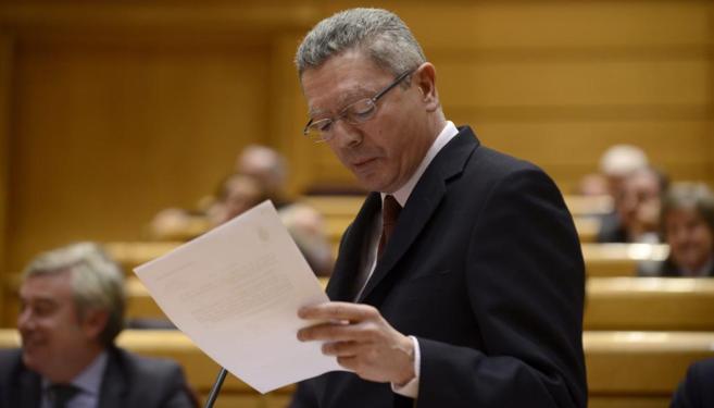 Alberto Ruiz-Gallardn, durante su intervencin en el Senado.