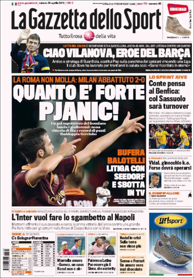 Portadas de los diarios La Gazzetta dello Sport Deportes EL MUNDO