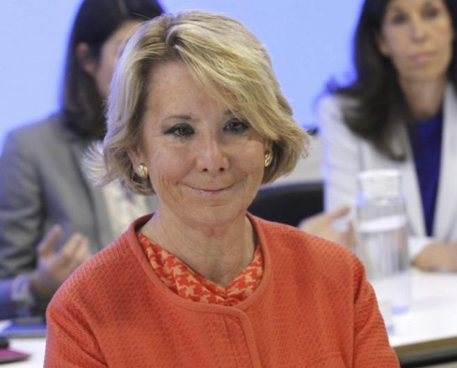 La presidenta del PP de Madrid, Esperanza Aguirre, ayer en la reunin...
