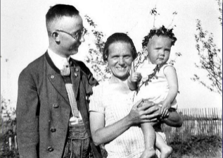 Himmler, Margaretha y la hija de ambos, Gudrun.