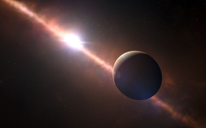 Recreación del exoplaneta Beta Pictoris B
