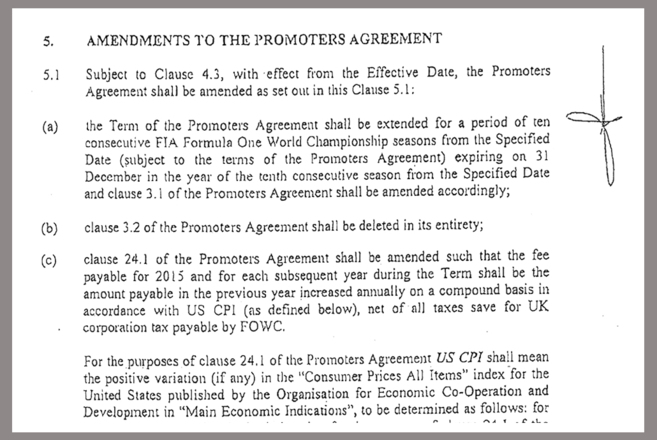 Fragmento del contrato desvelado por el PSPV.