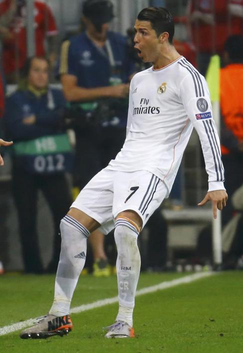 Cristiano celebra uno de sus goles en Múnich.