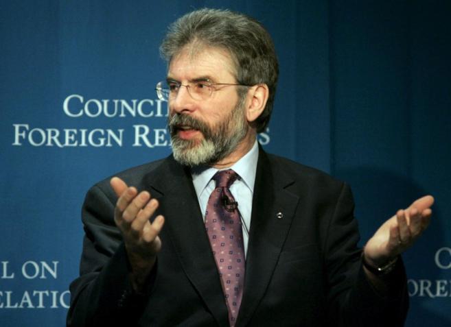 El lder del Sinn Fein, Gerry Adams.
