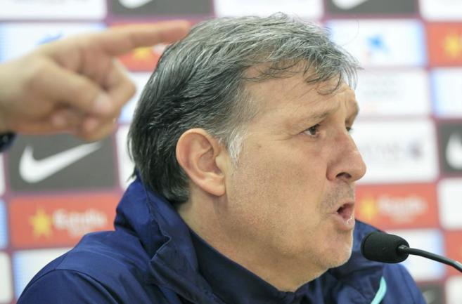 El técnico argentino, Gerardo Martino, durante rueda de prensa.