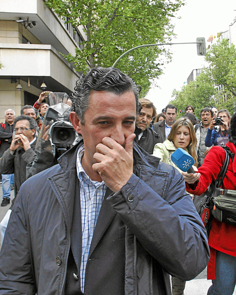 Pedro Garca tras declarar en la Audiencia Nacional.
