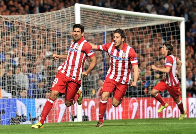 Costa celebra su gol frente al Chelsea.