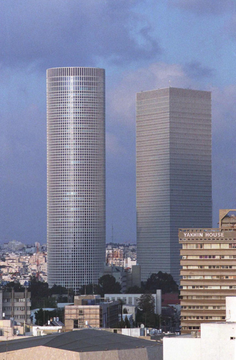 Vista de las Torres Azrieli, en la ciudad de Tel Aviv.