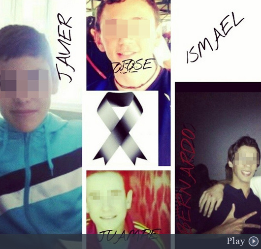 Imagen de Instagram de cuatro de los cinco nios fallecidos.
