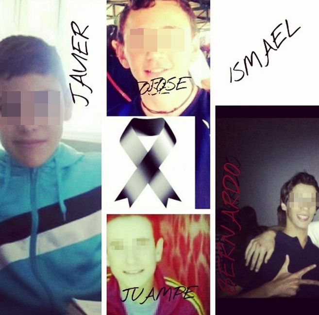 Imagen de Instagram de cuatro de los cinco nios fallecidos. |...