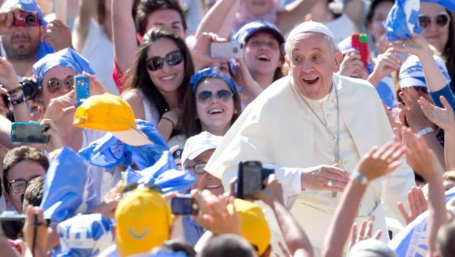 El Papa Francisco hoy en la Plaza del Vaticano