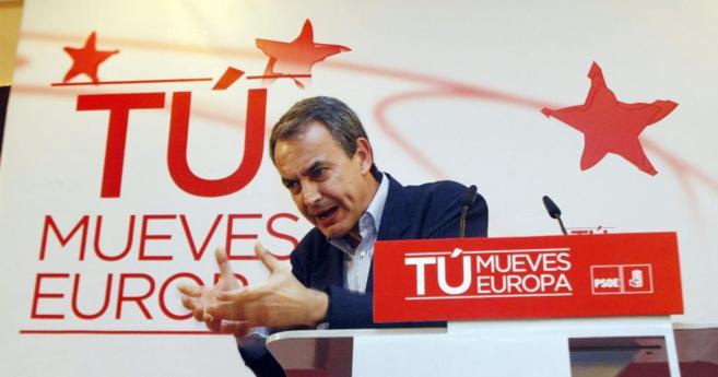 Zapatero, durante su intervencin en la cena-mitin del PSOE en Aspe.