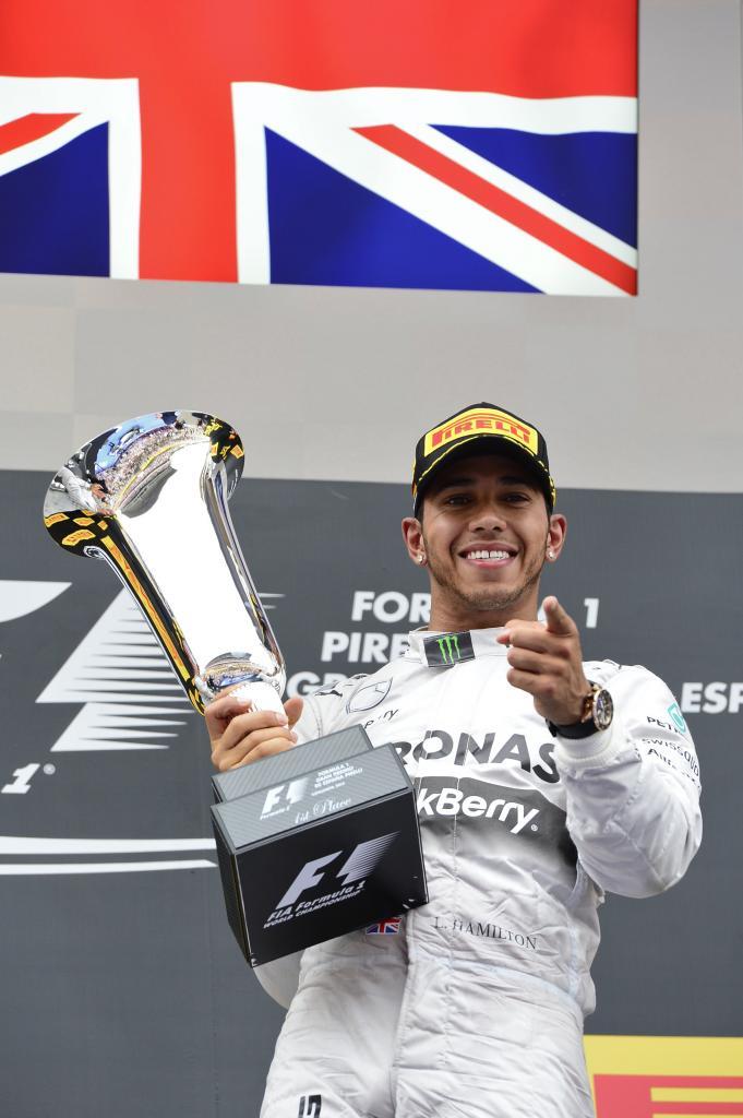 Gran victoria de Lewis Hamilton, la primera en Espaa del ingls.
