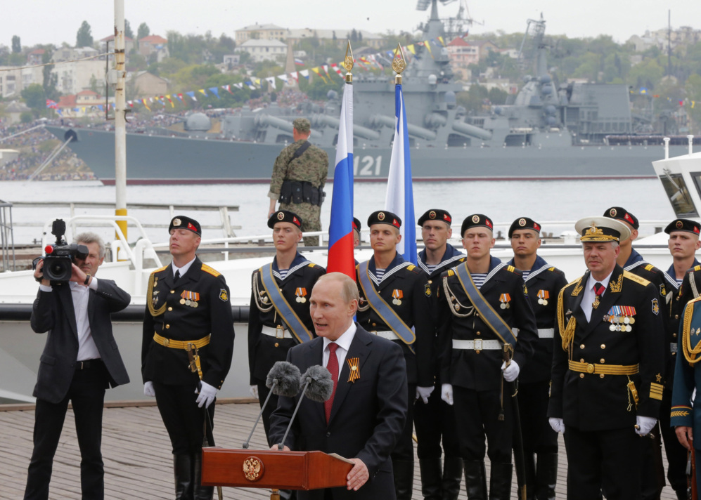 9 de Mayo de 2014. El presidente de Rusia, Vladimir Putin, durante un...