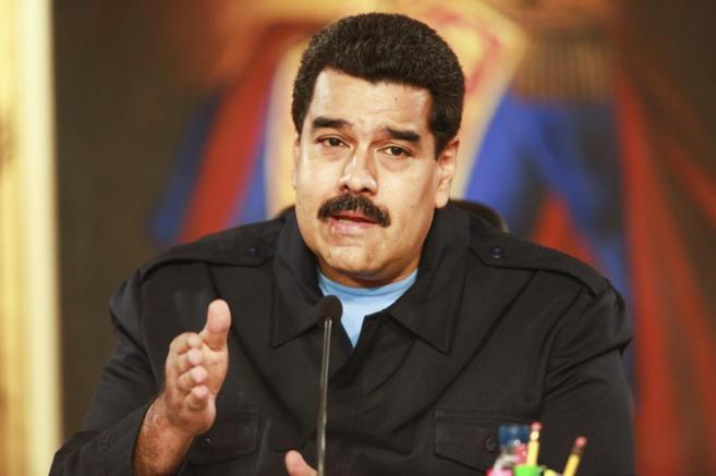 El mandatario venezolano Nicols Maduro durante una conferencia en...