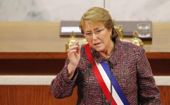 Bachelet, durante su comparecencia en el Congreso.